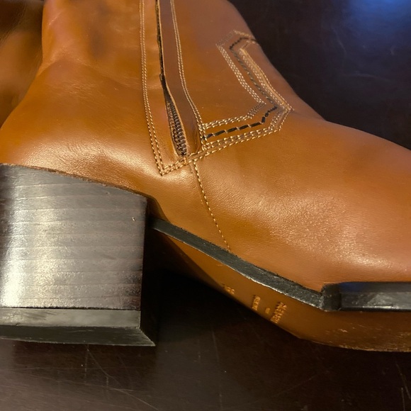 ROBERT CLERGERIE Merry Brown Leather Ankle Boots Heels Size 38 - Picture 12 of 12